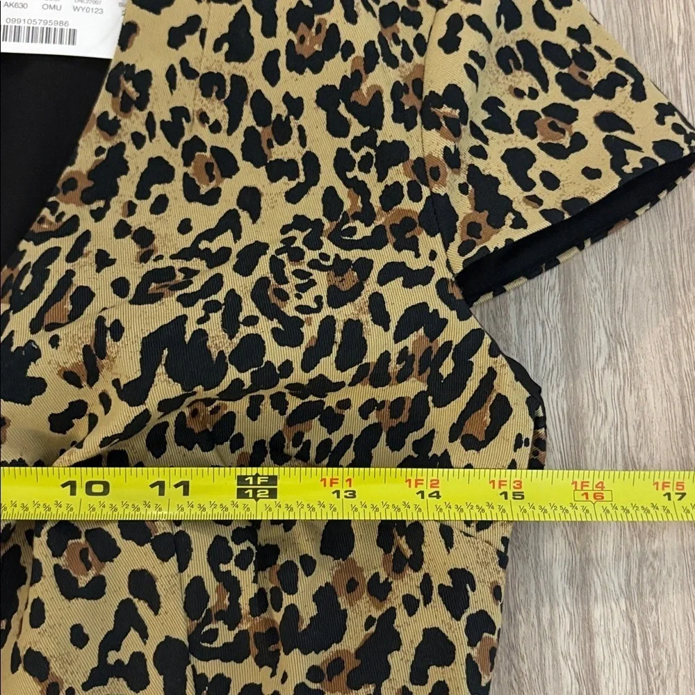 New J. Crew Leopard Sheath Dress Midi Size 2 NWT